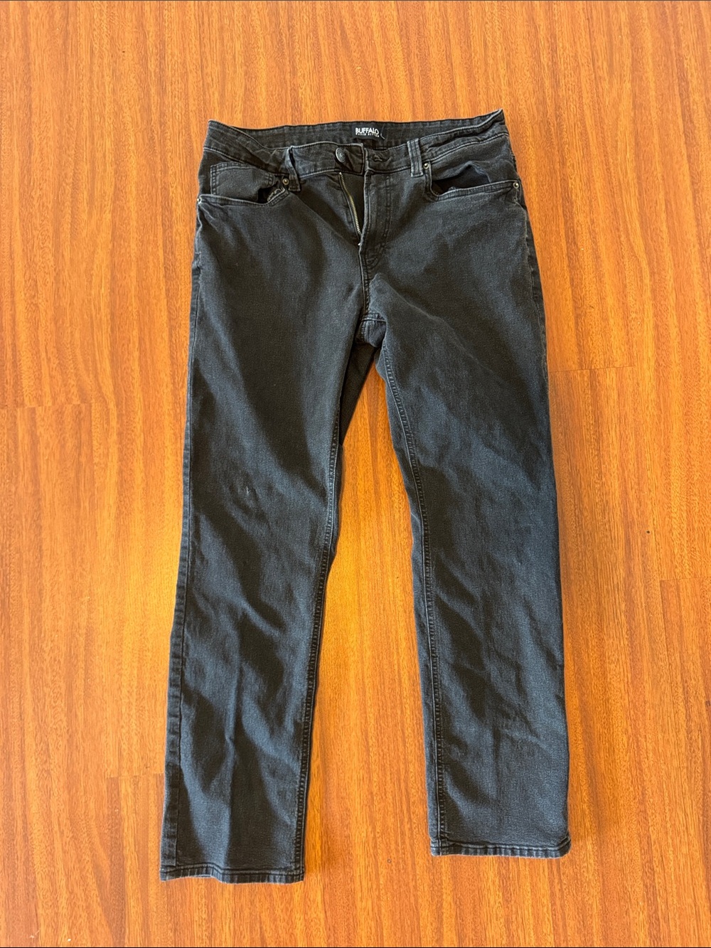 Buffalo David Bitton Black Straight-Leg Men’s Jeans 34 x 32